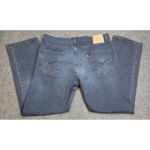 Levis 514 Jeans Mens 36x30 Blue Denim Dark Wash Red Tab Streetwear Straight Leg